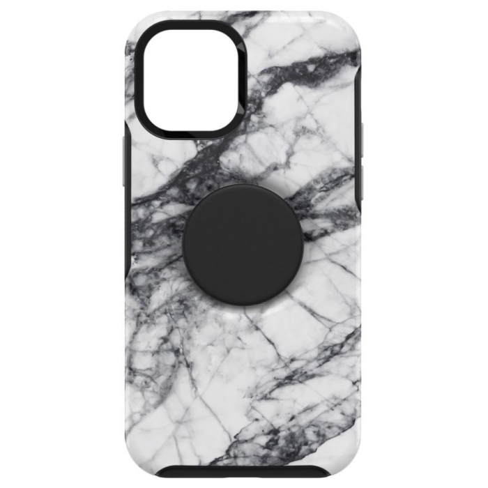 Capa Iphone 12 Mini OtterBox Symmetry com PopSockets Marmore Branco