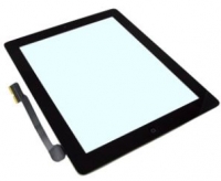 Touchscreen Ipad 3, Ipad 4 Preto com Botão Home e Adesivo