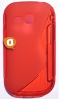 Capa em Silicone  S-CASE  Samsung S5292 Rex 90 Vermelha Transparente