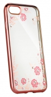 Capa Samsung Galaxy A6 2018 (Samsung A600) Silicone Fashion  Diamond  Rosa Transparente