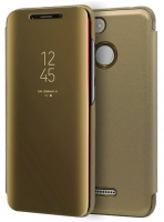 Capa Xiaomi Redmi 6, Redmi 6A Flip Book Clear View Dourado Compativel