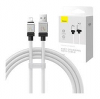 Cabo de Dados USB-A para Lightning BASEUS Coolplay Series 2.4A CAKW000402 1m Branco