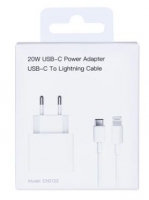 Carregador Iphone 20W USB-C + Cabo de Dados USB-C Lightning 1 Metro Compativel em Blister