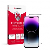 Pelicula Iphone 14 Pro Max Forcell Flexible Nano Glass 5D Preto