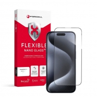 Pelicula Iphone 15 Pro Forcell Flexible Nano Glass 5D Preto