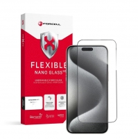 Pelicula Iphone 15 Pro Max Forcell Flexible Nano Glass 5D Preto