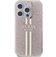 Capa Iphone 14 Pro Max GUESS Faceplate GUHCP14XH4PSEGP Gold/Pink em Blister