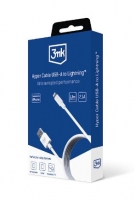 Cabo de Dados USB-A para Lightning 3MK Hyper Cable 2.1A 1.2m Branco