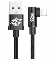 Cabo de Dados USB-A para Lightning BASEUS MVP Elbow 2A 1 Metros CALMVP-01 Preto