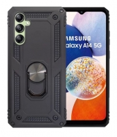 Capa Samsung Galaxy A14 4G/5G ARMOR com Iman e Anel de Suporte Preto