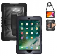 Capa Ipad Air, Ipad Air 2, Ipad Pro 9.7, Ipad 2017, Ipad 2018 9.7 ARMOR com Asa Silicone Preto