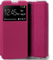 Capa Xiaomi Redmi 13C, Poco C65 Flip Book com Janela Rosa