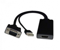 Conversor/Adaptador VGA para HDMI + Audio