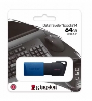 Pendrive 64GB Kingston USB 3.2 Gen 1 Datatraveler Exodia M Azul/Preto