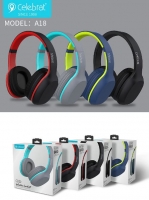 Headphones Celebrat A18 Bluetooth Preto/Vermelho