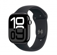 Apple Watch Series 10 GPS 46mm Alumínio Preto Brilhante c/ Bracelete Desportiva Preta - M/L