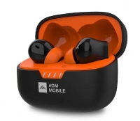 Auriculares AGM Buds 3 Bluetooth Preto/Laranja