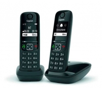 Telefone Fixo Gigaset AS690 Duo Preto