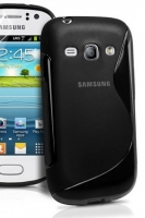 Capa em Silicone  S-CASE  Samsung S6810 Galaxy Fame Preta Opaca