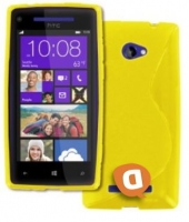 Capa em Silicone  S-CASE  HTC 8X Amarela