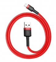 Cabo de Dados USB / Lightning BASEUS 2.4A Cafule CATKLF-UG 0.5m Vermelho/Vermelho